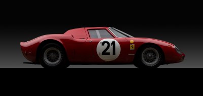 Exterior view of the 1964 Ferrari 250 LM, chassis no. 5893.