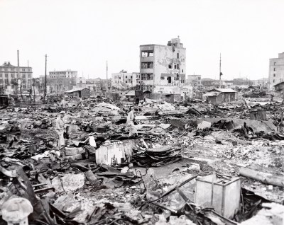 Tokyo after US Air Force air raids, 1945