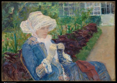 Mary Cassatt, Lydia Crocheting in the Garden at Marly, 1880