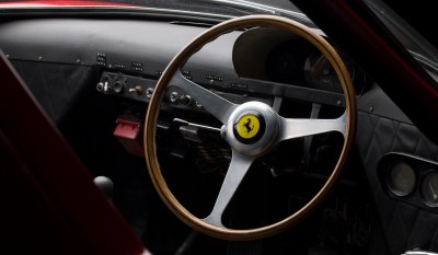 Interior detail of the 1964 Ferrari 250 LM, chassis no. 5893.